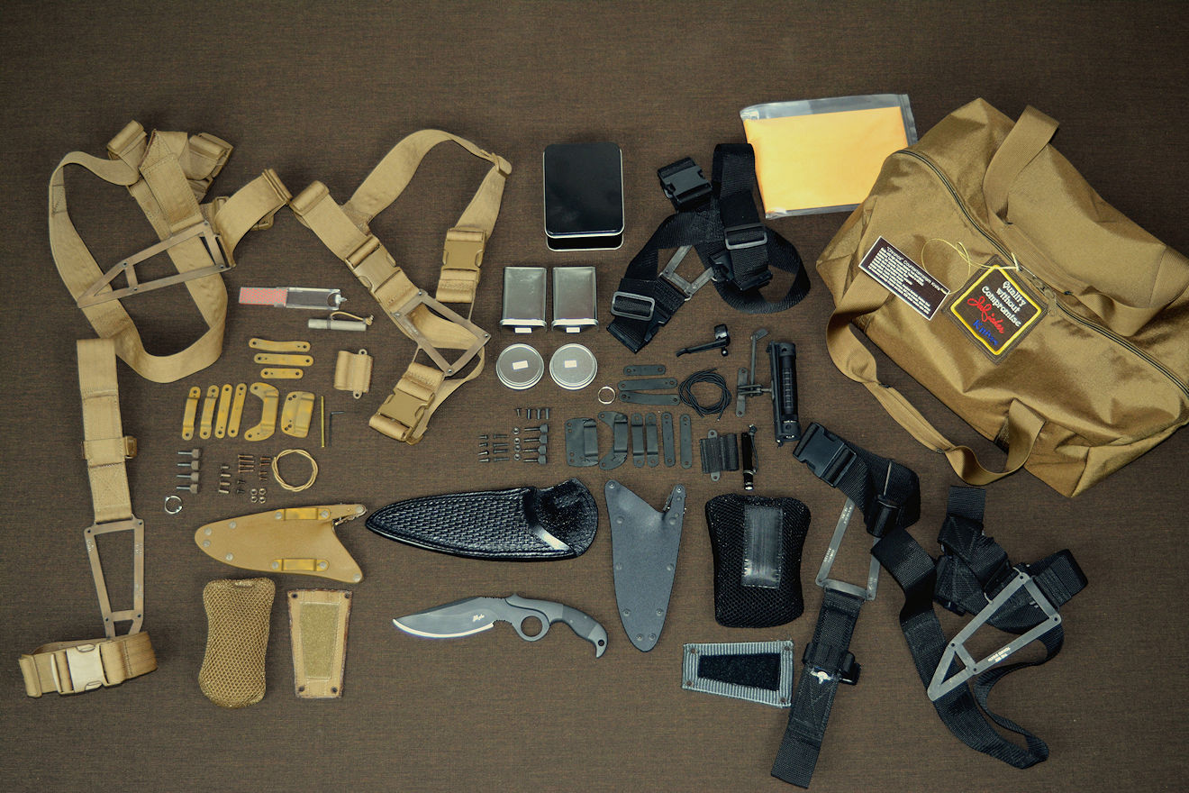 "Chronos" modular knife system, component package. All items included in kit